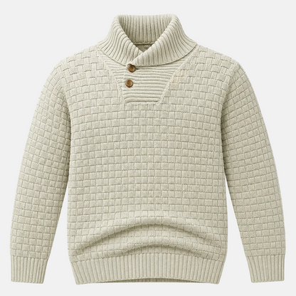 Men’s Crew Neck Sweater Textured Knit