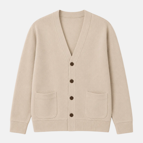 Men´s Cotton Knit V-Neck Cardigan