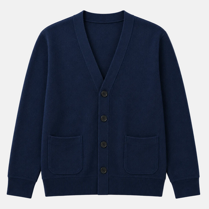 Men´s Cotton Knit V-Neck Cardigan