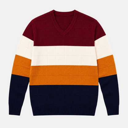 Korean V-Neck Knit Sweater