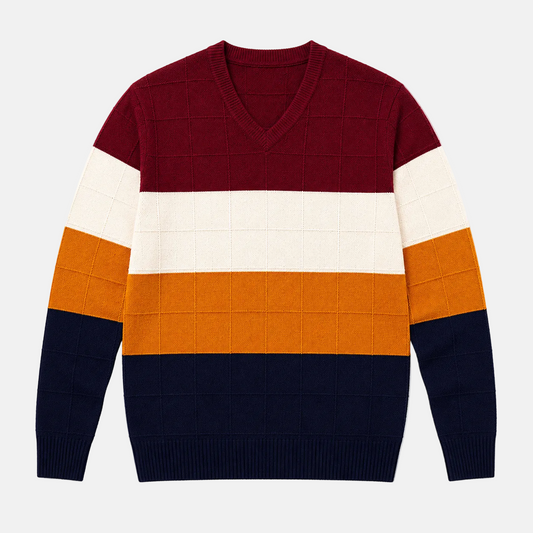 K-Pop V-Ausschnitt-Strickpullover