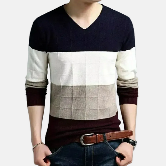 Korean V-Neck Knit Sweater