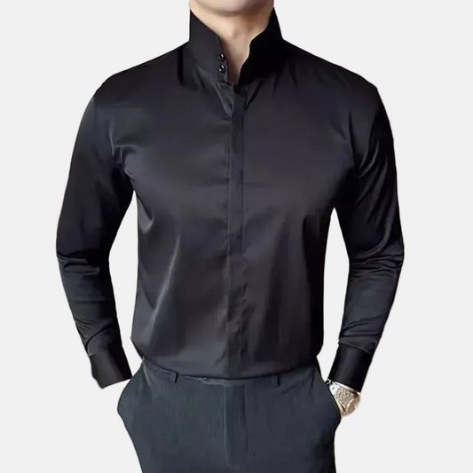 Stand Collar Smart Casual Shirt