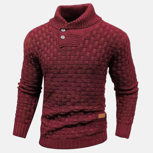 Men’s Crew Neck Sweater Textured Knit
