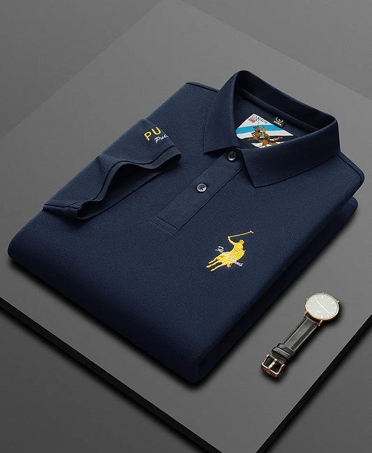 Cotton Polo Shirt Embroidered Finish