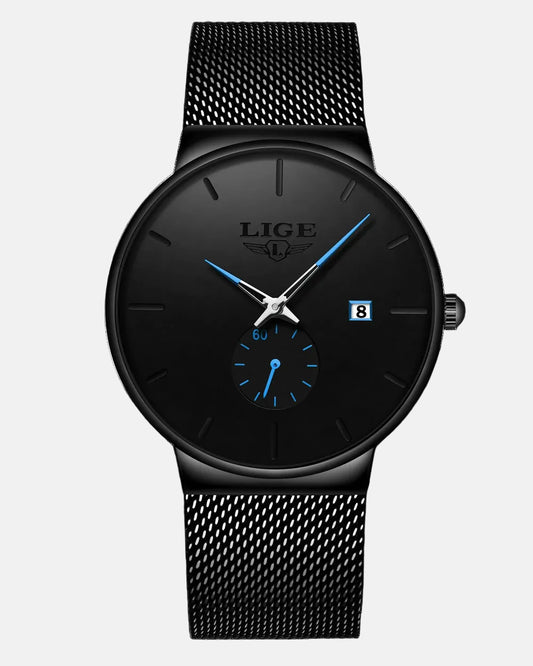 Quartz Watch Black Accent