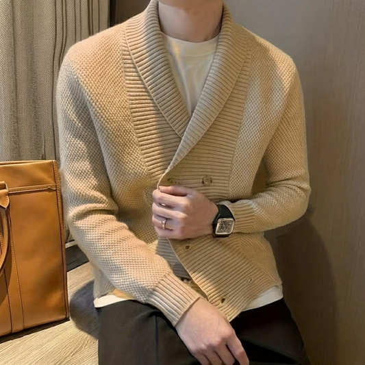 Men’s Shawl Collar Wool Cardigan Jacket